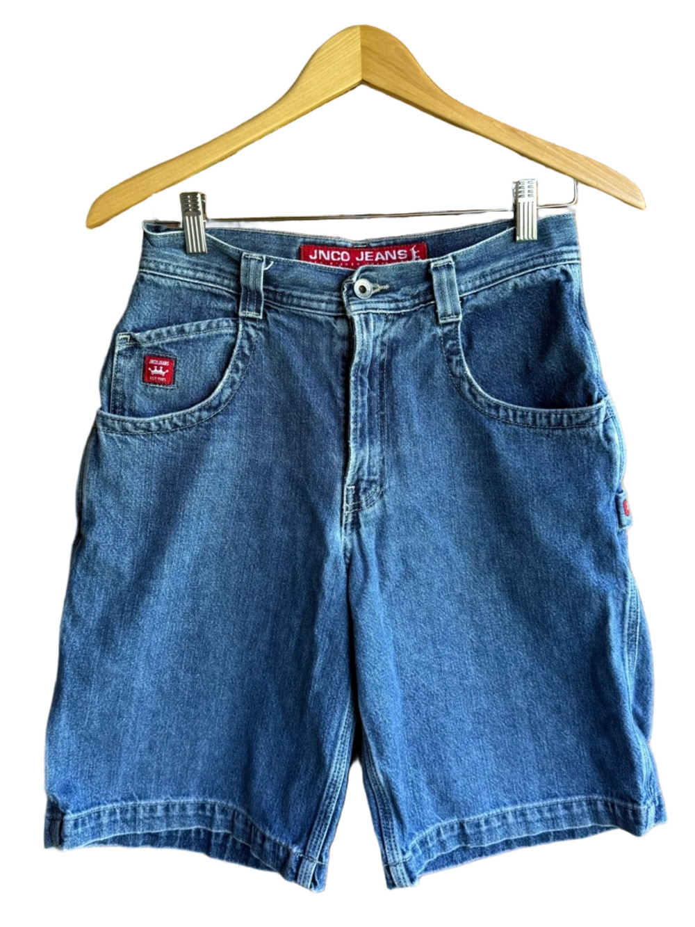 Vintage 90s Y2K JNCO Blue Denim Jorts 14 Boys 28" waist Shorts